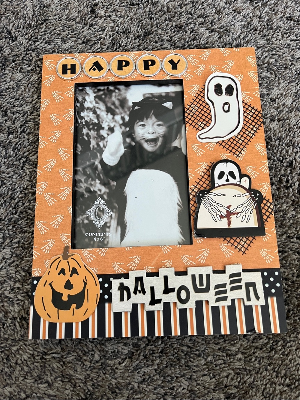 Kids Halloween Costume Photo Frame - Orange